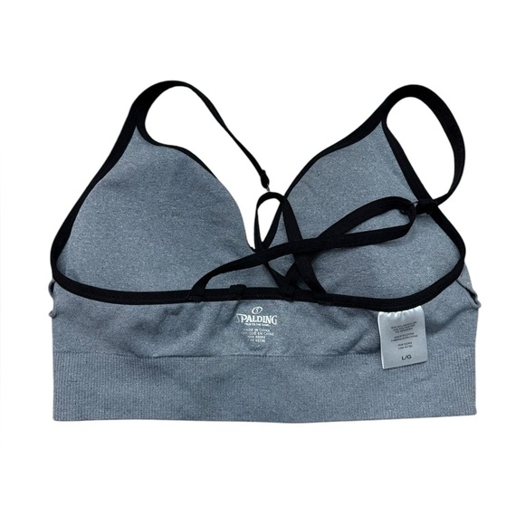 NWOT, Spalding, Sports Bra With Removable Cups, Large, Gray 🏃‍♀️‍➡️ - Picture 6 of 9
